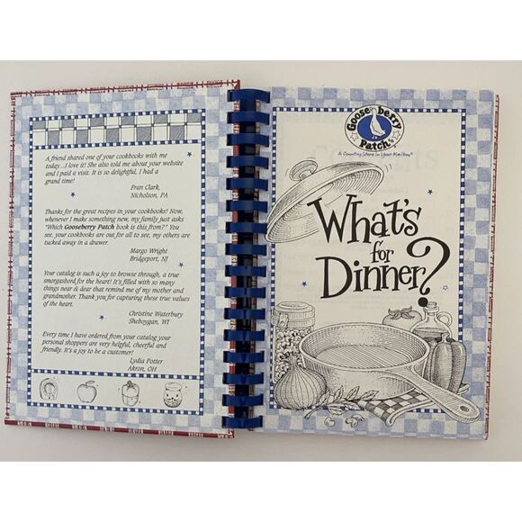 Gooseberry Patch Cookbooks Lot Of 2, Country Quick  & Easy and What’s For Dinner - Picture 14 of 16
